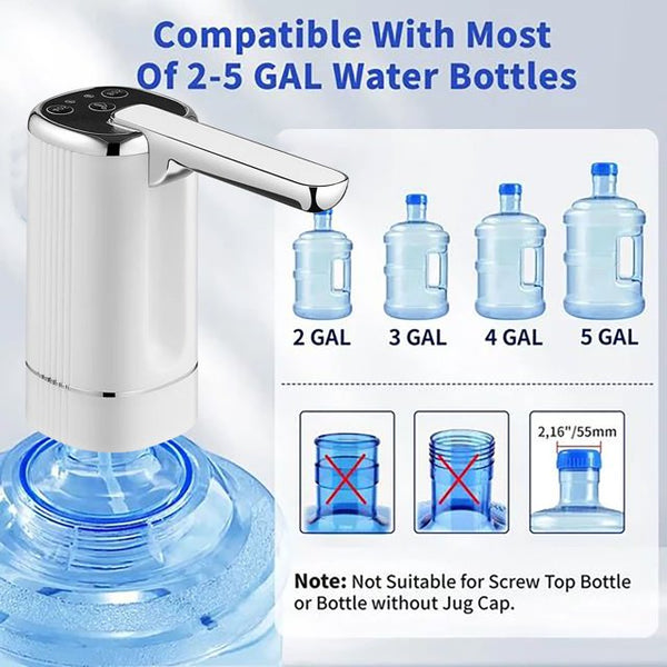 Foldable USB Rechargeable Water Jug Dispenser