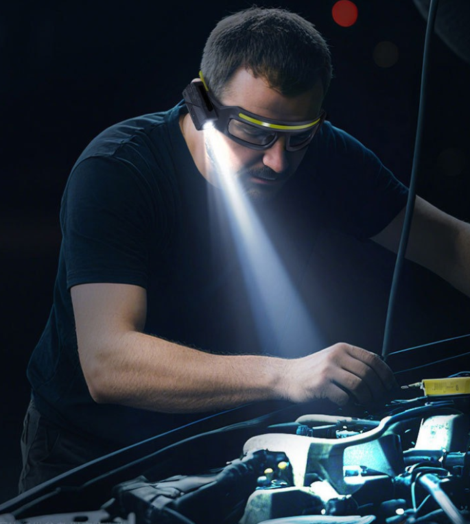 Motion Sensor LED Work Light Glasses