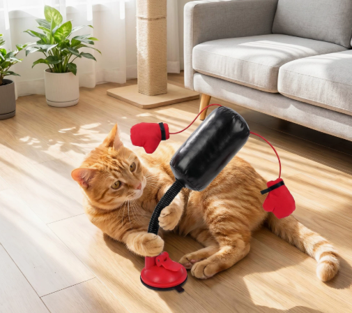Suction Cup Interactive Cat Punching Bag Toy