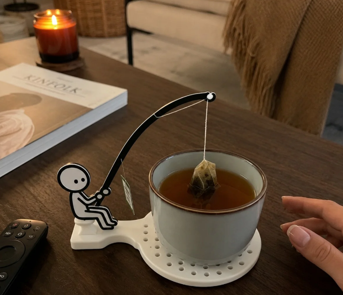 Fishing Tea Bag Holder & Cup Coaster